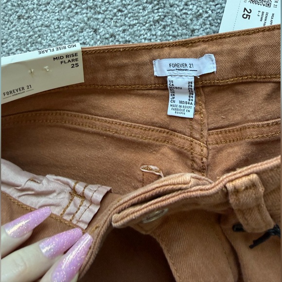 Forever 21 Premium Brown Flare Jeans - Picture 3 of 4